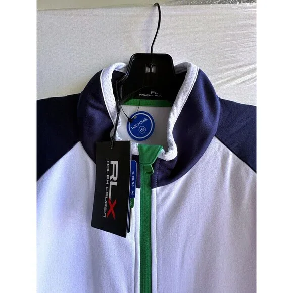 NWT RLX RALPH LAUREN MEN'S GOLF SWEATER XL MOCK NECK HALF ZIP
